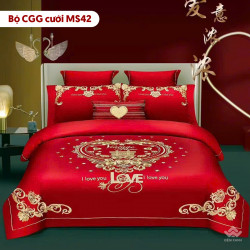 Chăn ga gối cưới mẫu MS42