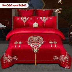Chăn ga gối cưới mẫu MS43