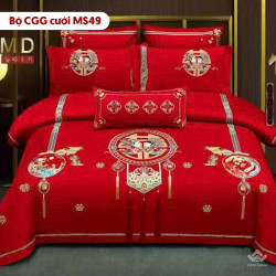 Chăn ga gối cưới mẫu MS49