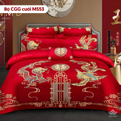 Chăn ga gối cưới mẫu MS53