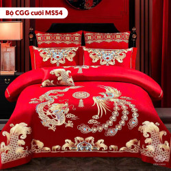 Chăn ga gối cưới mẫu MS54