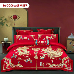 Chăn ga gối cưới mẫu MS57