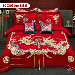 Chăn ga gối cưới mẫu MS21