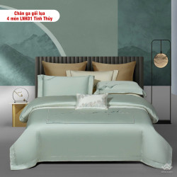Chăn ga gối lụa 4 món LNK01 Tĩnh Thủy