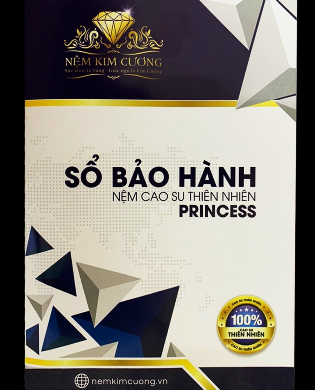 Đệm cao su Kim Cương xuất khẩu PRINCESS LUXURY gấm