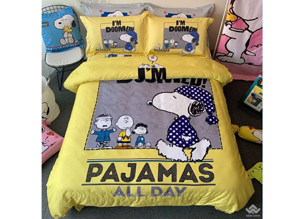 Chăn ga gối Olympia hoạt hình OHH2134 Snoopy Pajamas