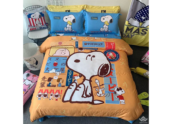 Chăn ga gối Olympia hoạt hình OHH2137 Snoopy Peanuts Nhật