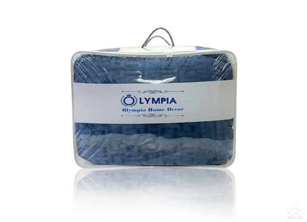 Chăn lông cừu xuất khẩu Olympia chữ Vạn màu xanh Coban
