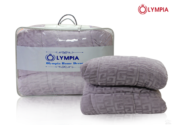 Chăn lông cừu xuất khẩu Olympia chữ vạn tím lavender