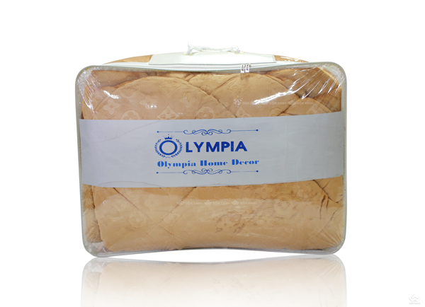 Chăn lông cừu xuất khẩu Olympia vân chìm màu vàng cam