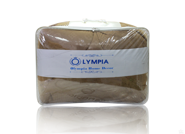 Chăn lông cừu xuất khẩu Olympia vân chìm màu nâu rêu