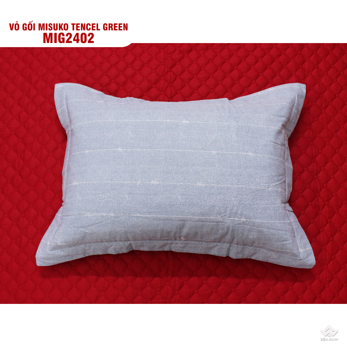Vỏ gối đầu Tencel Misuko Green MI2402 1