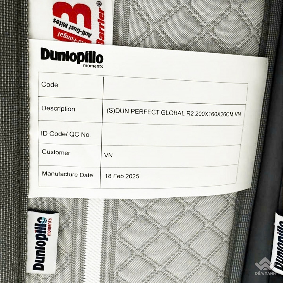 Đệm lò xo túi độc lập 3 vùng Dunlopillo Perfect Global 26cm