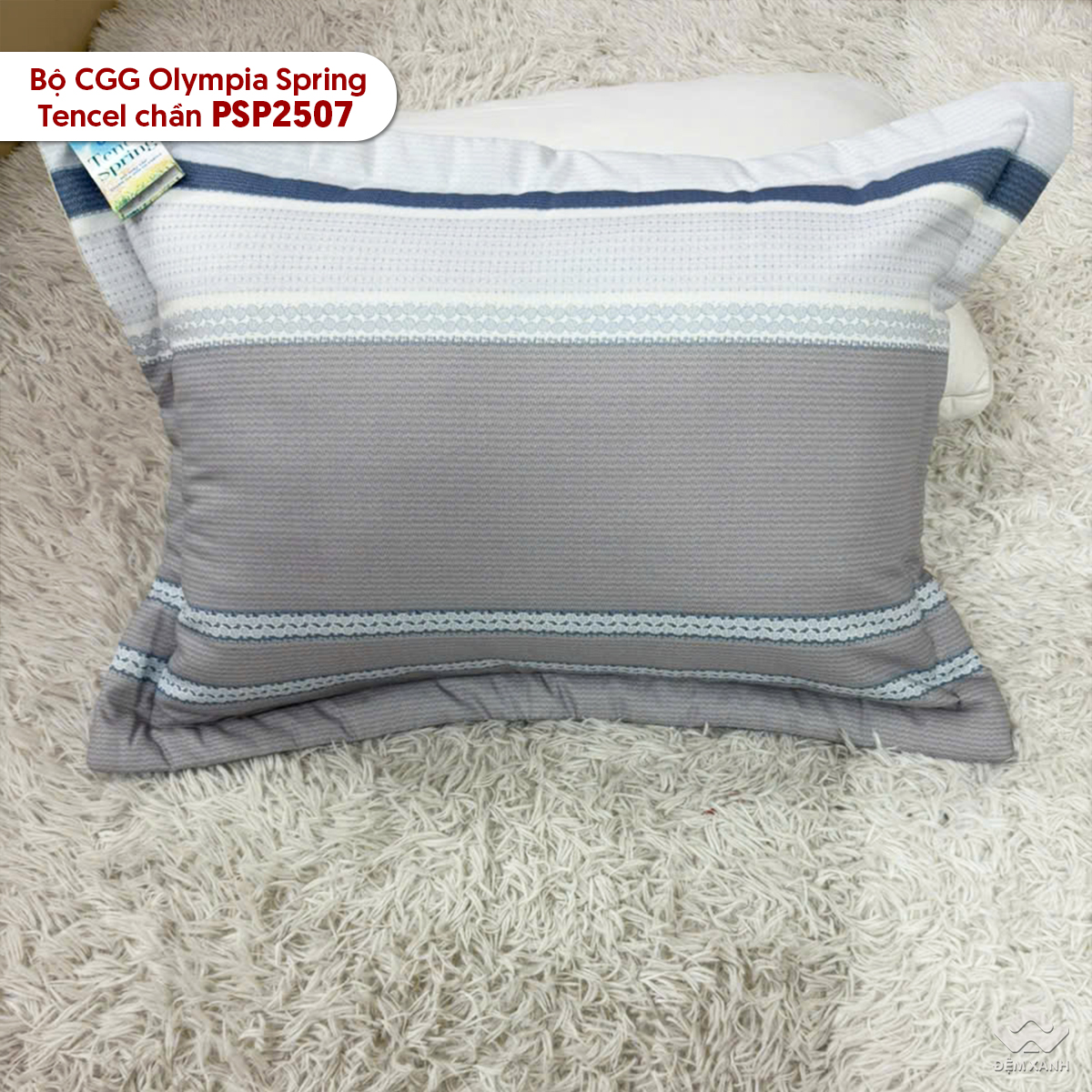 Bộ chăn ga gối Olympia Spring Tencel chần OSP2507 4