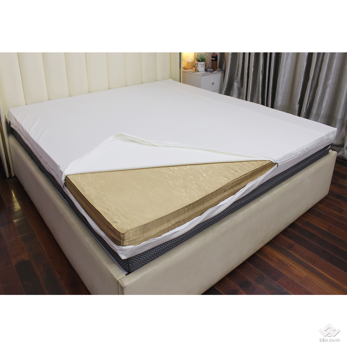 Áo bọc đệm cao su Olympia vải dệt kim vân chéo 10